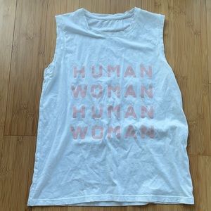 Everlane 100% Human Woman Muscle Tank Top